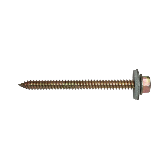 תמונה של בורג איסכורית צהוב ראש שפיץ עם אטם 1/4X3