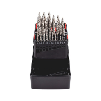 תמונה של ערכת מקדחים  HSS DIN 338 עם ראש פטנט  25 חלקים ZEBRA