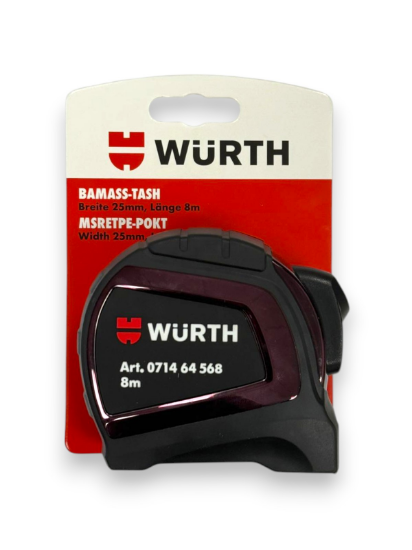 תמונה של סרט מדידה מקצועי מוגן 8 מטר רוחב 25 מ"מ