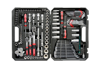 תמונה של ערכת כלים למכונאי רכב  134 חלקים RED STRIPE