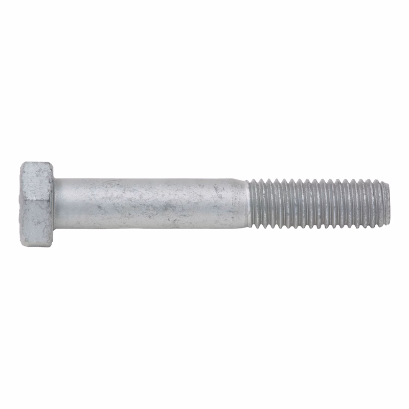 תמונה של Hexagon bolt with shank DIN 931, 8.8 steel with silver zinc-flake coating (ZFSHL)